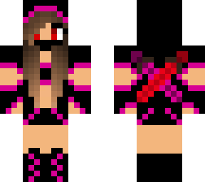 ninja girl with red eyes