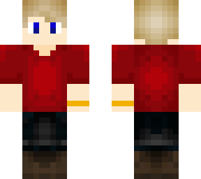 person with red shirt