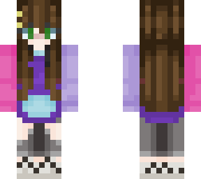 purpled colourblock girl