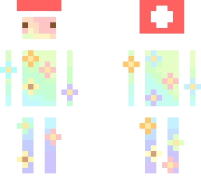 rainbow flower christmas skin