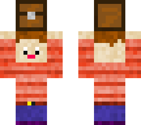 short person with chest on head