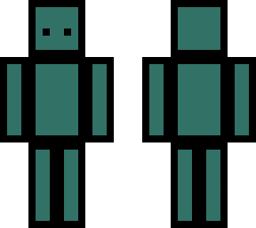 the teal dude with black lines