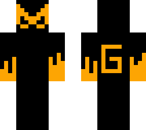 black and orange ghost