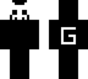 black and white mask skin