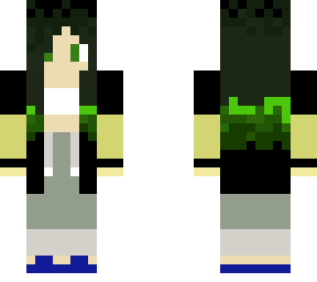 black-green hair girl