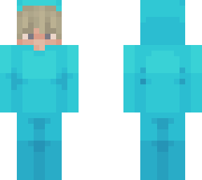 blond cyan onesie boy