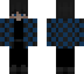 checker jacket blue