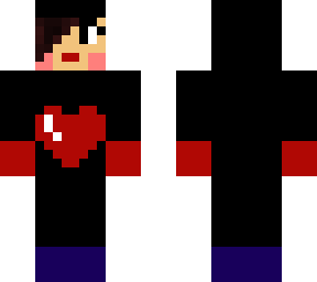 giel skin with heart on shirt