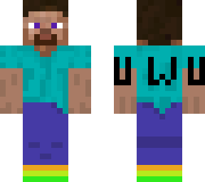 uwu steve with rainbow socks