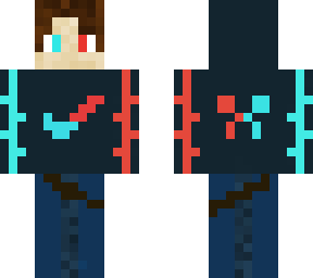 blue and red hoodie