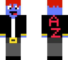 blue guy in a suit