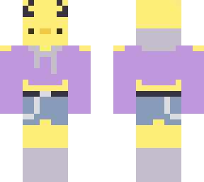 ducky in crop top hoodie