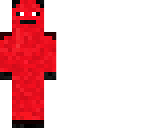 fire red guy with charcoal hands and feet.