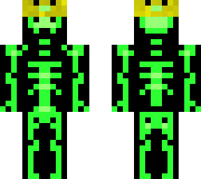 glowing green skeleton king