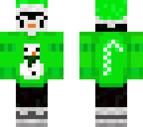 green christmas penguin