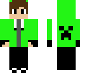 green hoodie creeper boy