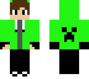 green hoodie creeper boy