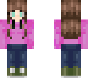 pink hoodie girl