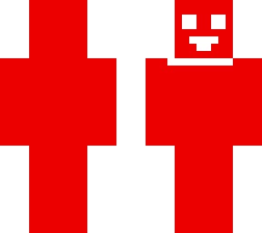 red happy player with a white dot on hus head