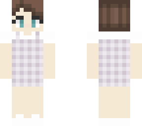 short hair girl in plaid dress