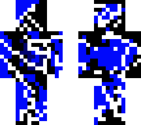 blue and black
