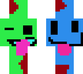 blue and grean men