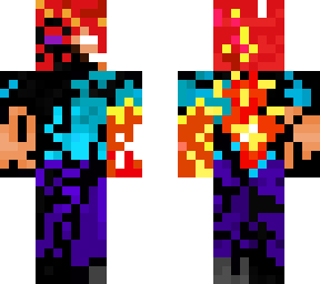 flaming corrupted steve