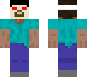 herobrine wearing evil steve mask