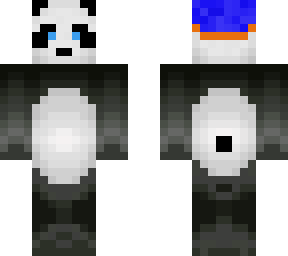 panda bear with axalotl hat