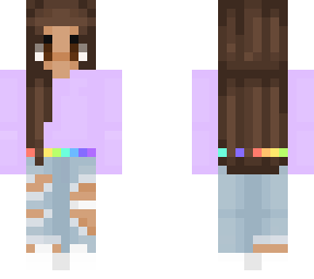rainbow belt & skinny jeans