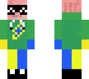 yellow and blue dj pig