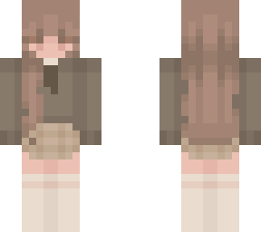 - her long brown hair -