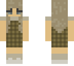 blonde girl with plaid dress