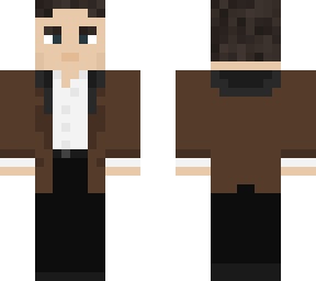 brown suit