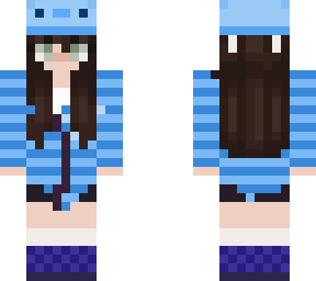 cute blue axoltl beanie hat