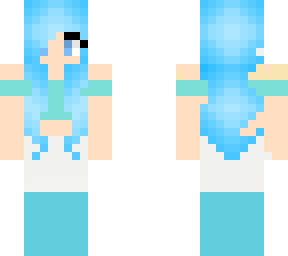 cute blue summer girl