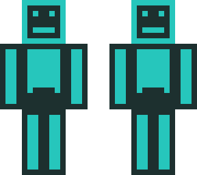 cyan robot