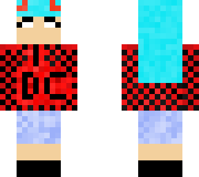 girl with glowing eyes and an "i don't care" checkers jacket