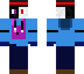 half enderman and half something in a top hat and bunny jacket