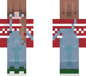 holiday sweater + overalls