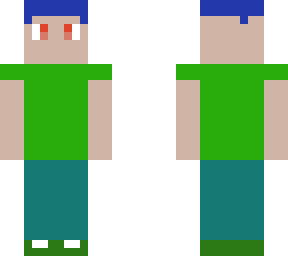 kid with blue hair