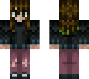new skin with green hair