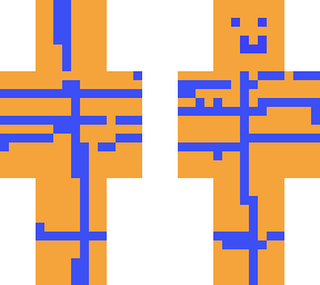 orange and blue man