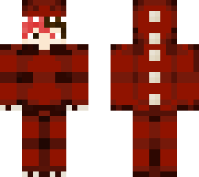 red (flannel) dino onesie