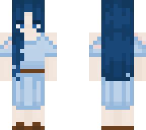 the blue dressed girl