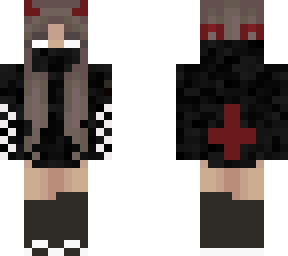 (correction) long hoodie demon girl