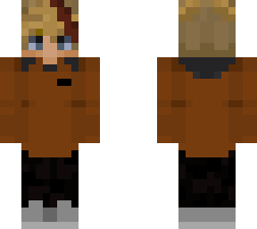 boy with orange hoodie