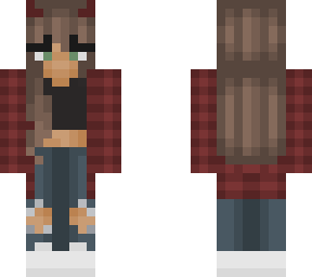 brown haired girl.