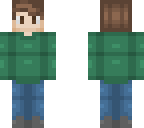 green sweater