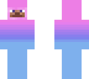 pink fading into blue steve